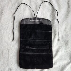 David Yurman Velvet travel Jewelry Bag Pouch Black, Velvet 12" Long
